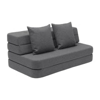 by KlipKlap 3 Fold Soffa XL Mjuk 140 cm Blue Grey