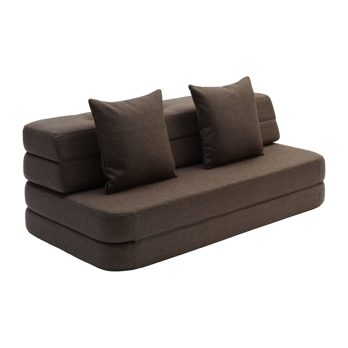 by KlipKlap 3 Fold Sofa XL Soft 140 cm Brun