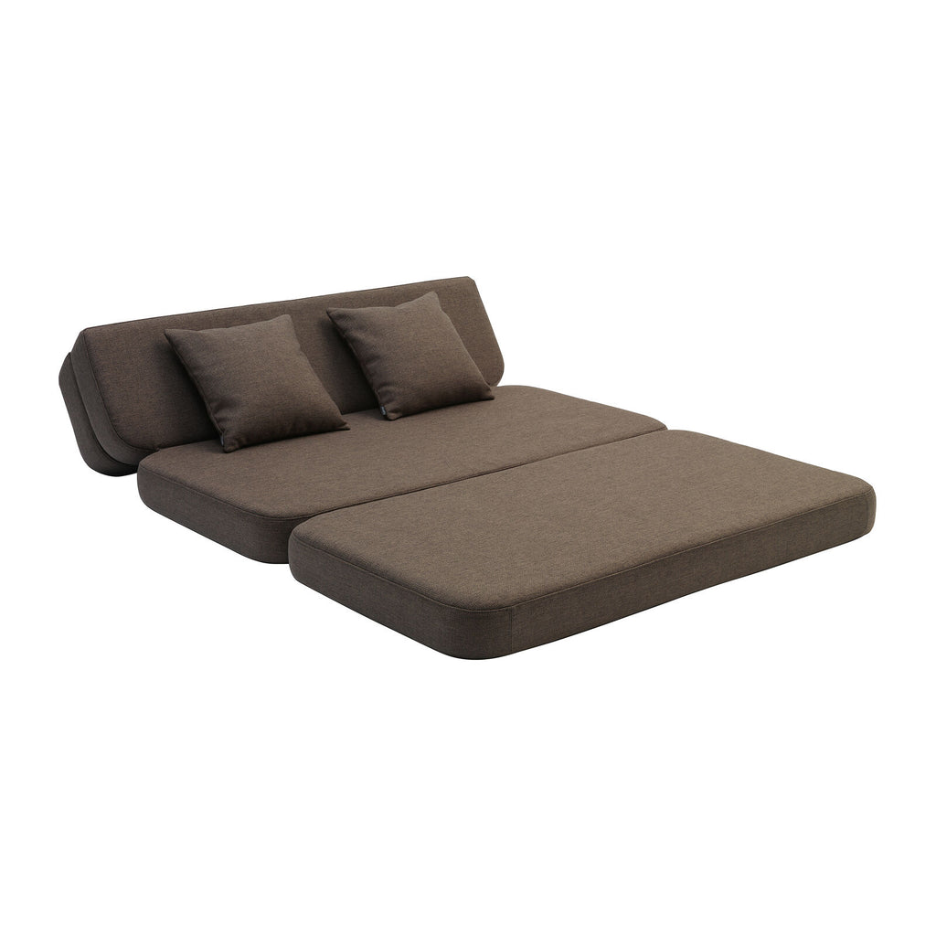by KlipKlap 3 Fold Sofa XL Soft 140 cm Brown
