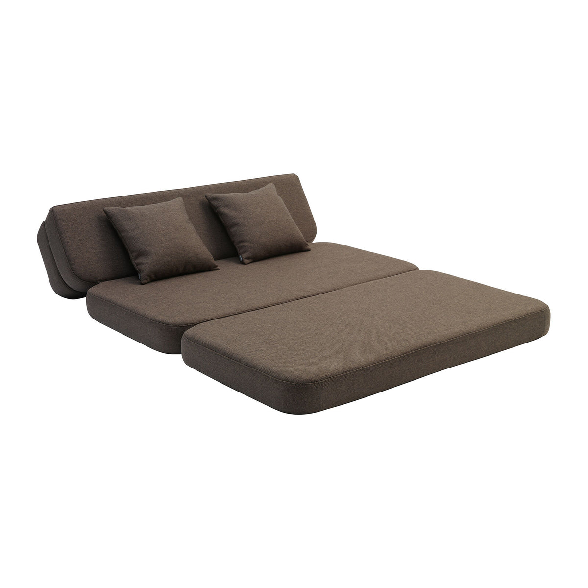 by KlipKlap 3 Fold Sofa XL Soft 140 cm Brun