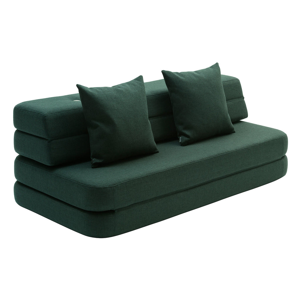 by KlipKlap 3-Falt-Sofa XL Soft 140 cm Deep Green