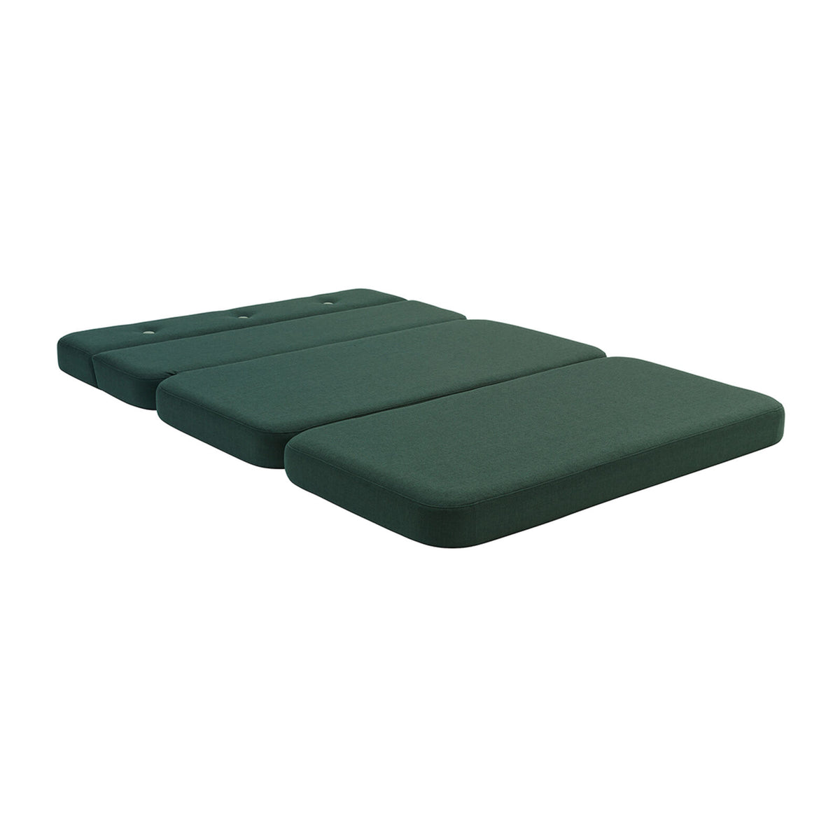 by KlipKlap 3 Fold Sofa XL Soft 140 cm Deep Green