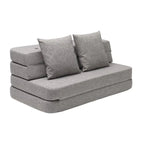 by KlipKlap 3-osainen XL-sohva Soft 140 cm Multi Grey