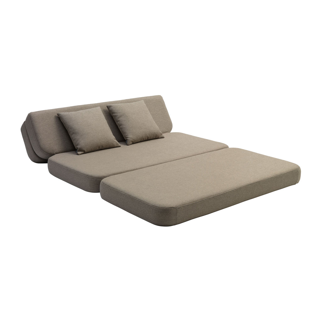 by KlipKlap 3-faltssoffa XL Mjuk 140 cm Sand