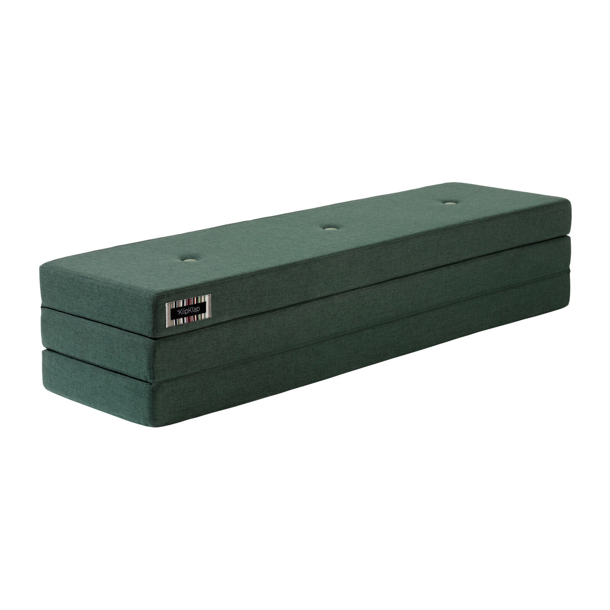 by KlipKlap 3 Fold XL 200 cm Madrass Deep Green
