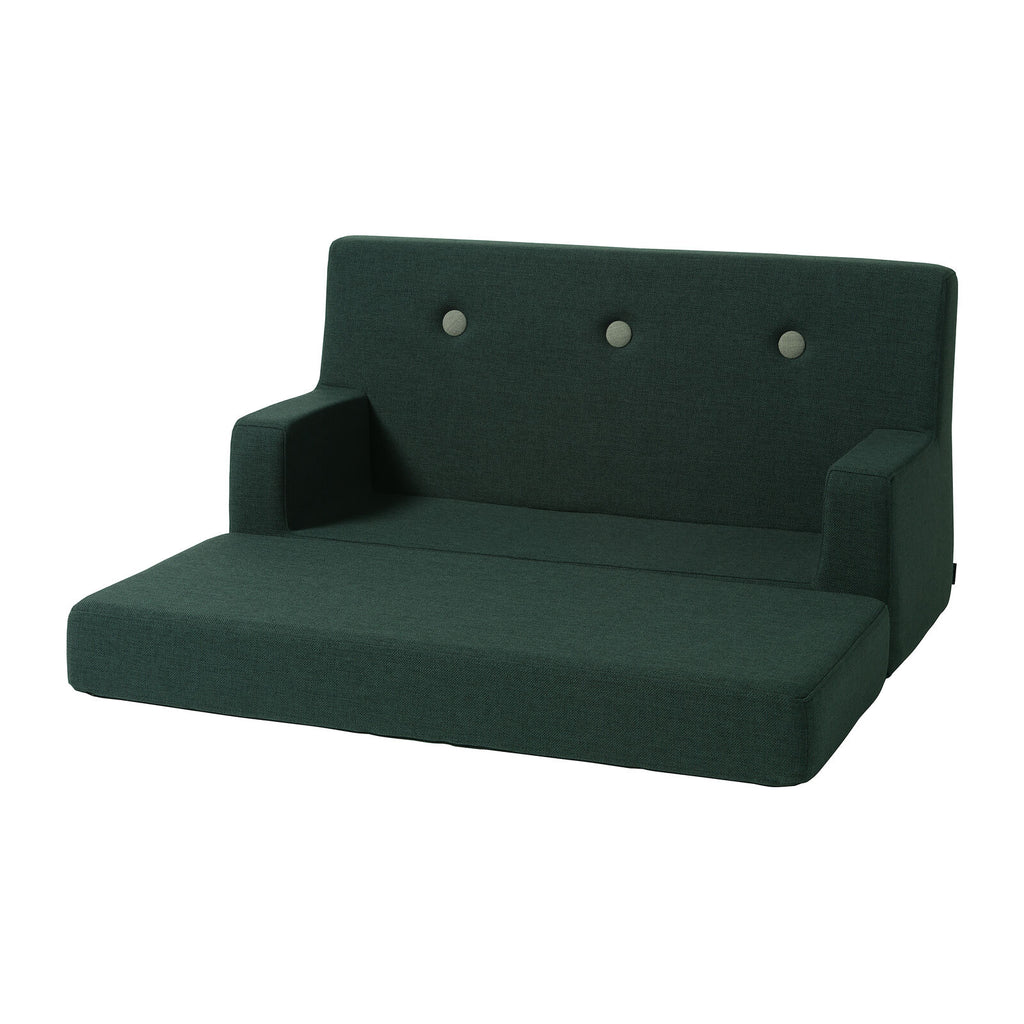 By KlipKlap KK Kids Sofa Deep Green w. Light Green