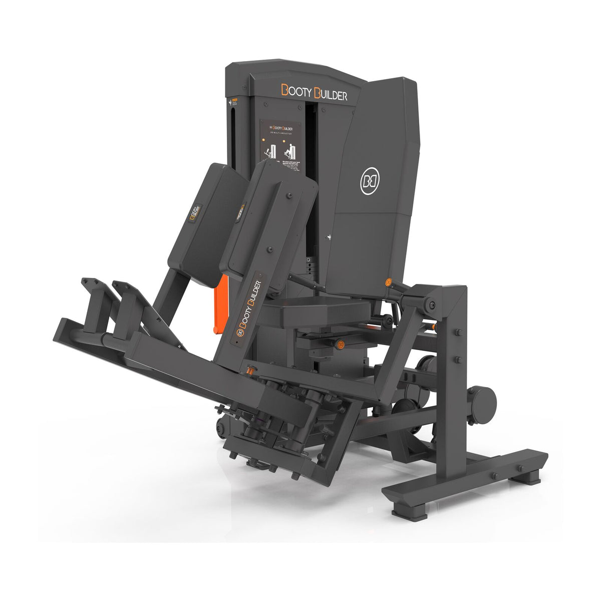 Booty Builder 3D Multi-Abductor, pinokuormattu voimaharjoittelulaite, musta