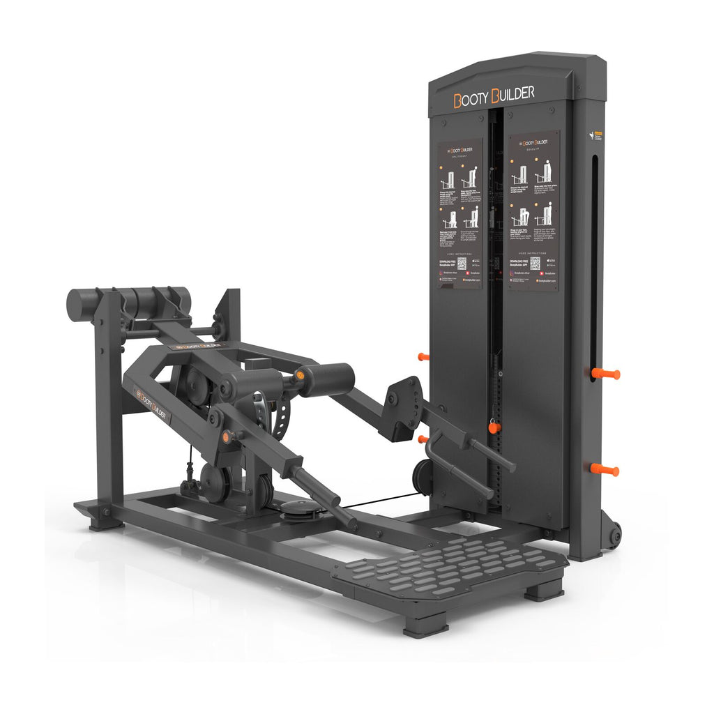 Booty Builder Deadlift, viktmagasinsbelastad styrketräningsmaskin svart