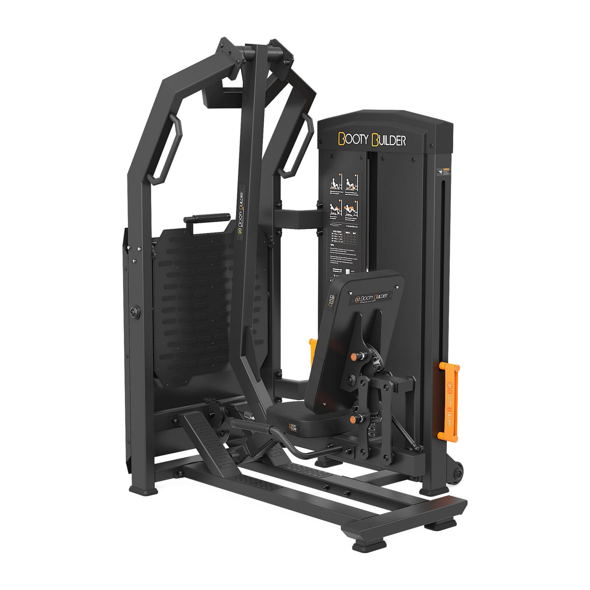 Booty Builder Pendulum Hip Press, pinokuormattu voimaharjoittelulaite, musta