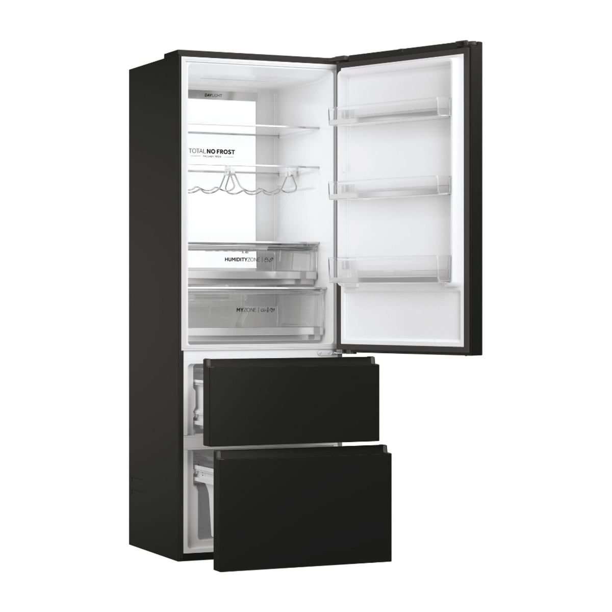 Haier HTW7720ENPT Kjøleskap-fryser Svart
