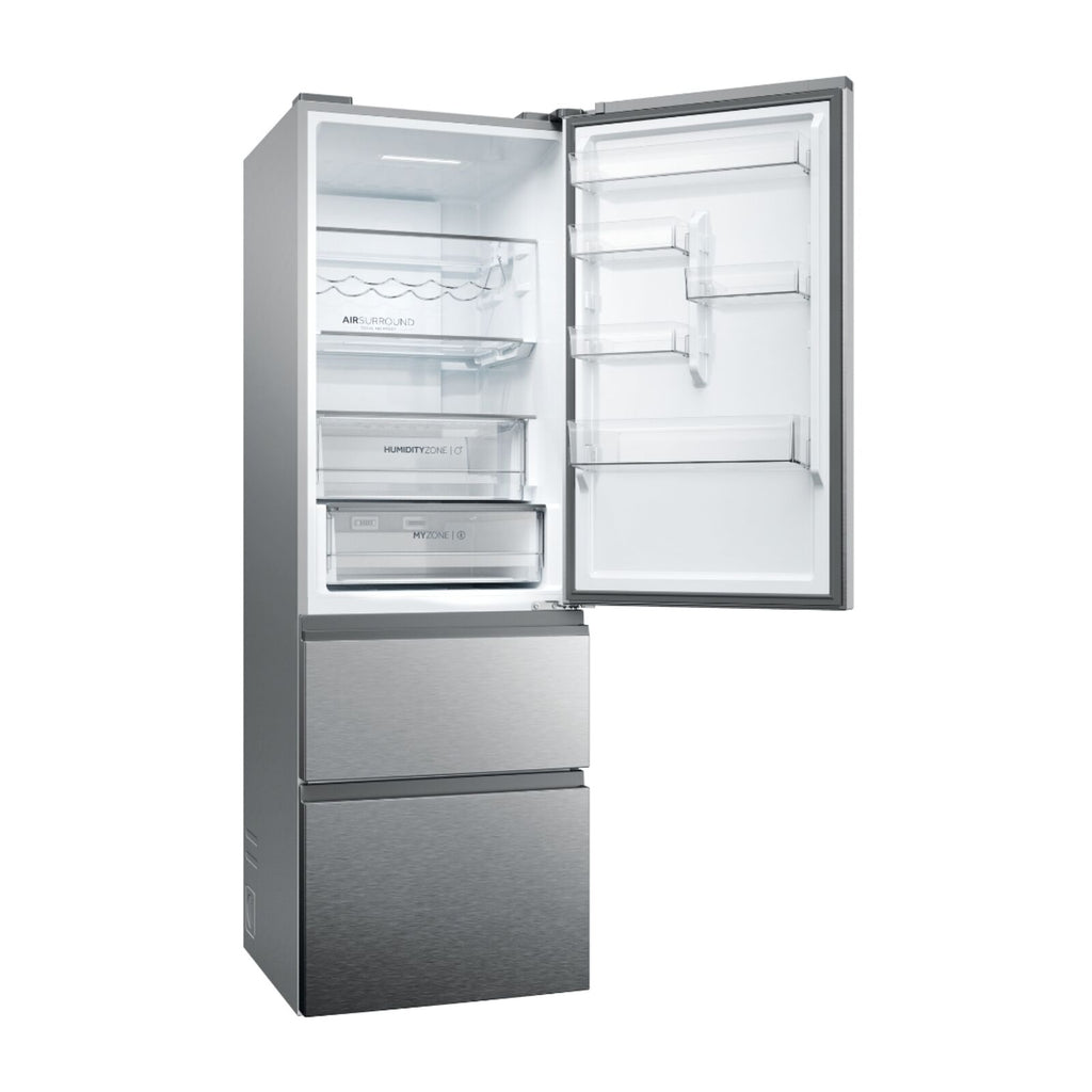Haier HTW5618DNMG Kjøleskap-fryser Rustfritt stål
