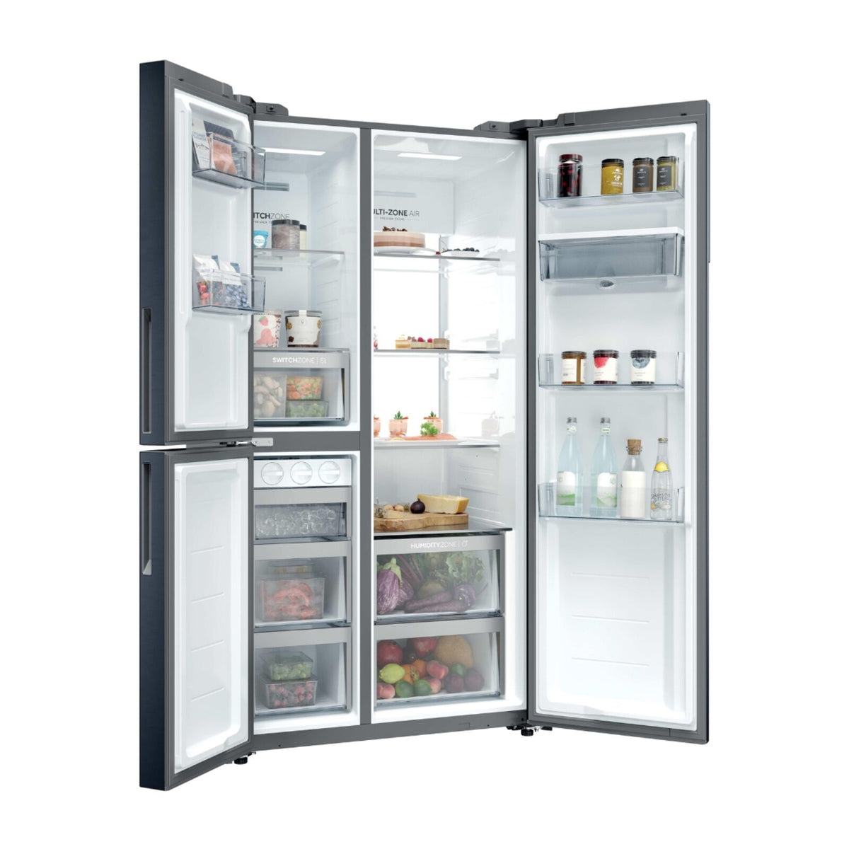 Haier HSPR79F18EWMB Kyl-frys Svart
