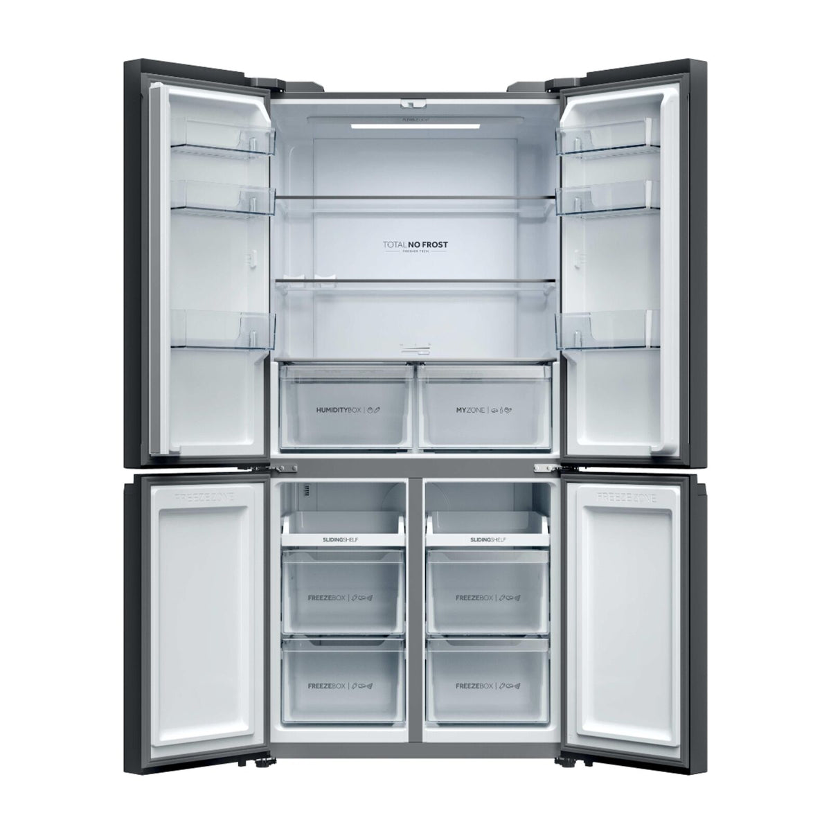 Haier HCR39F19ENPT Kjøleskap-fryser Svart