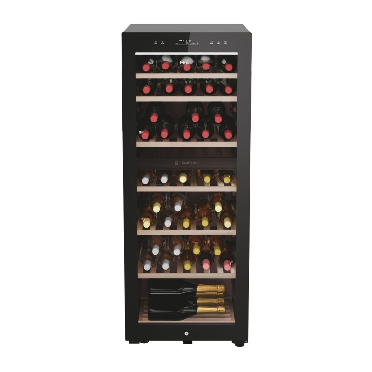 Haier HWS77GDAU1 Frittstående vinskap Svart