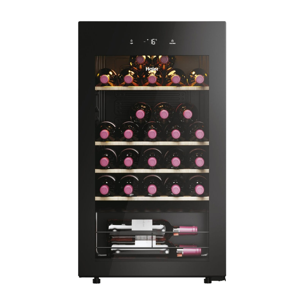 Haier HWS34GGH1 Frittstående vinskap Svart