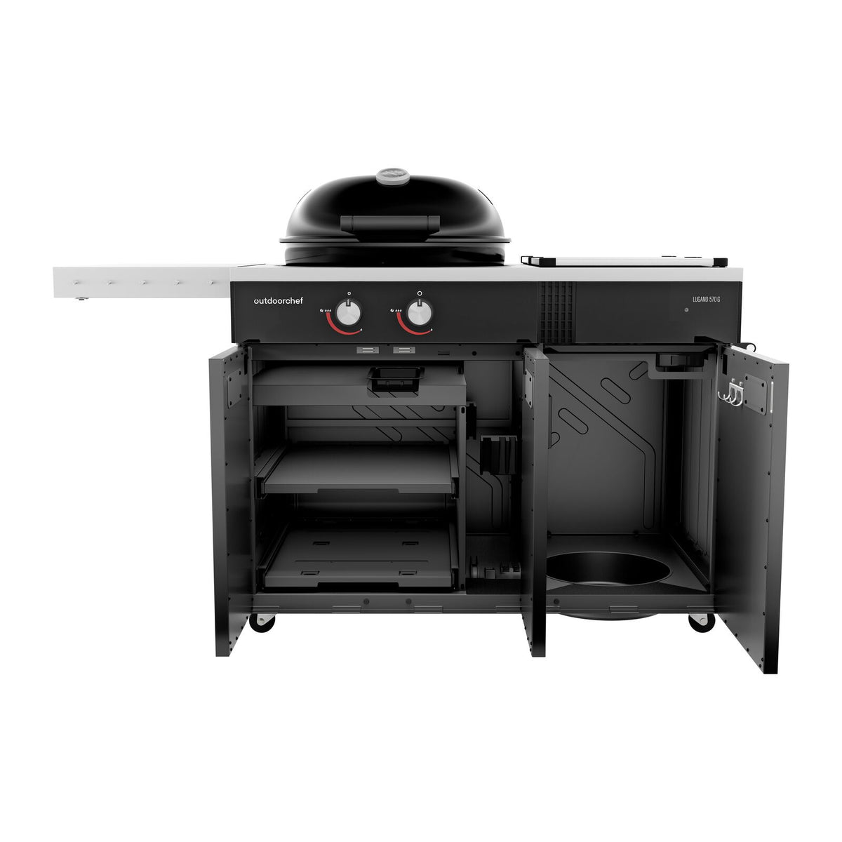 Outdoorchef Lugano 570 G Evo II 30mbar Kaasugrilli Musta