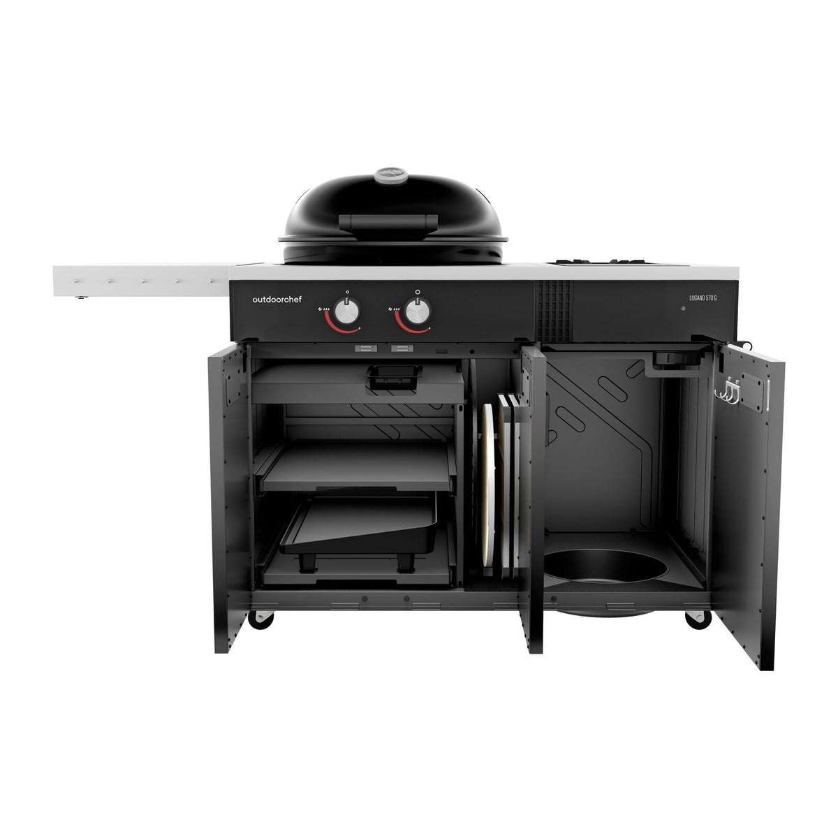 Outdoorchef Lugano 570 G Evo II 30mbar Kaasugrilli Musta