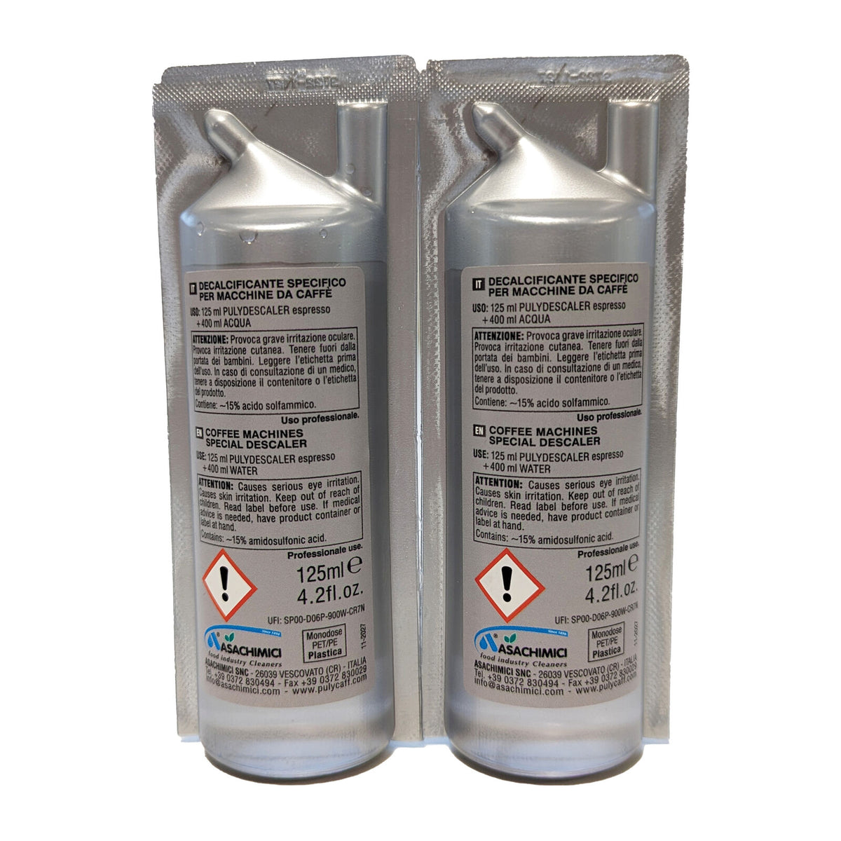 Lelit 2×125 ml flaskor avkalkningsmedel - PLA9204 vit
