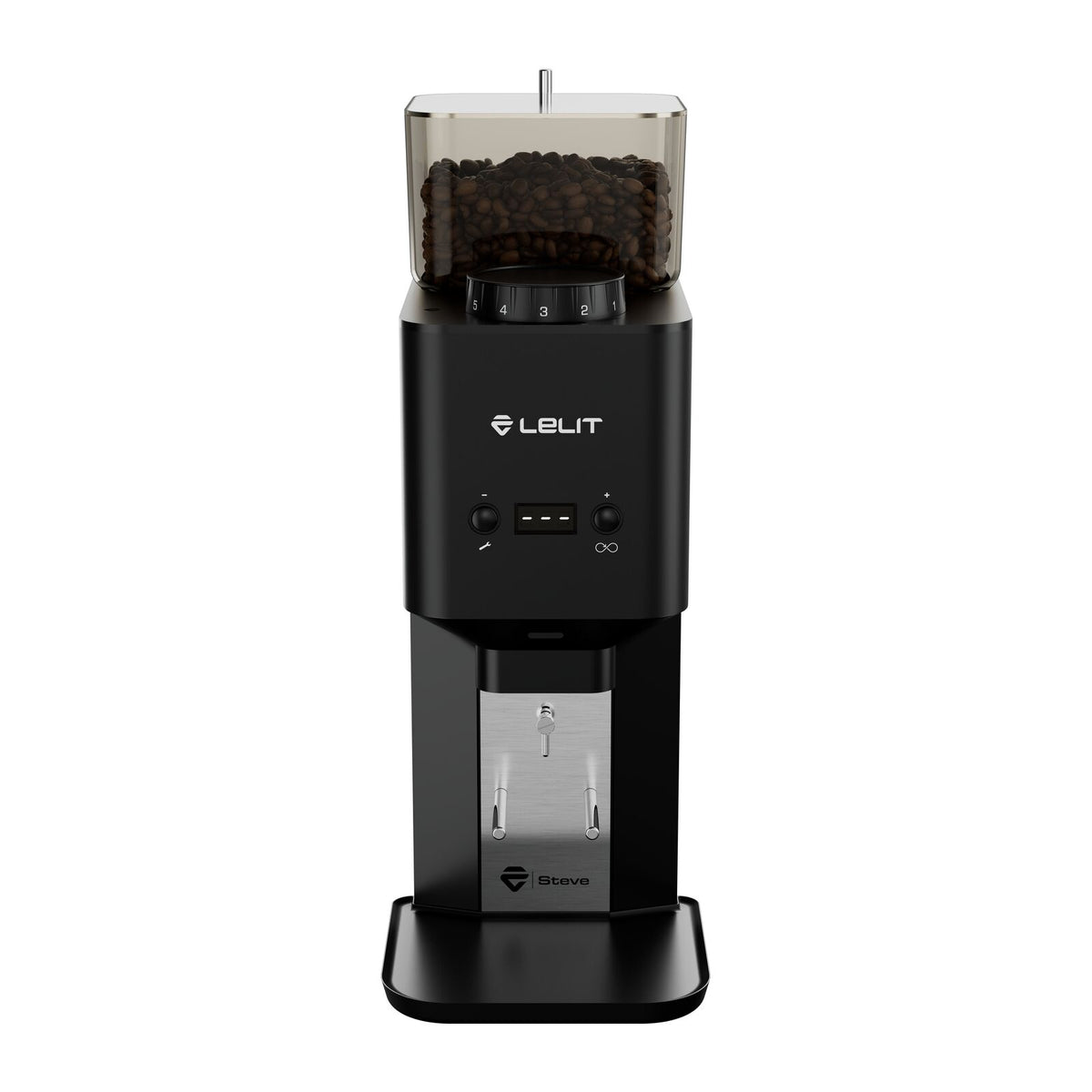 Lelit Steve Flat Burr BLK Type Q kaffekvern svart