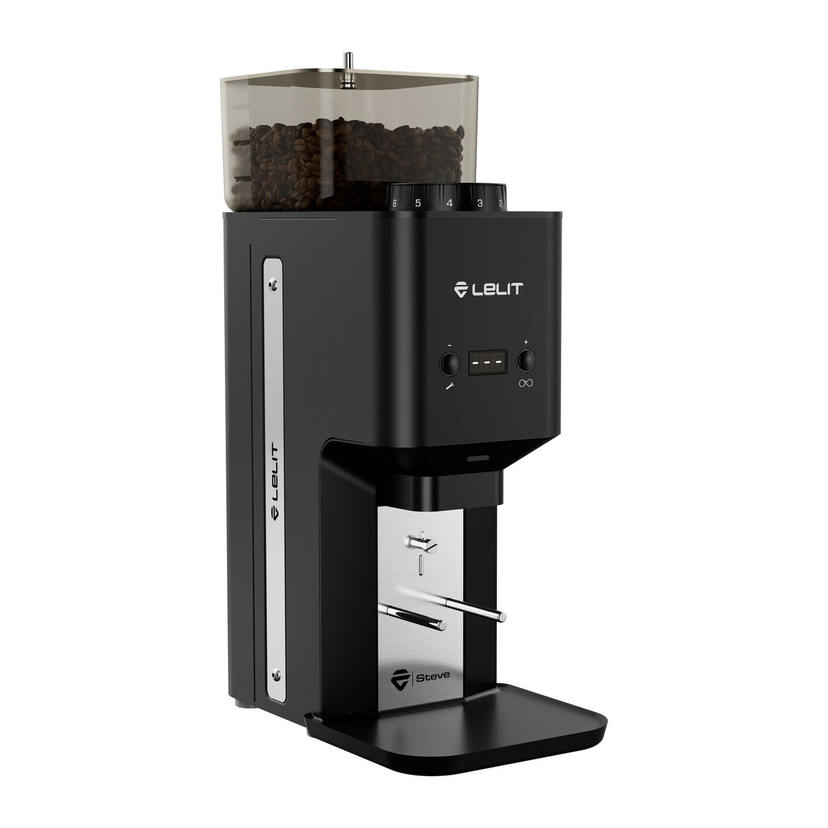 Lelit Steve Flat Burr BLK Type Q kaffekvern svart