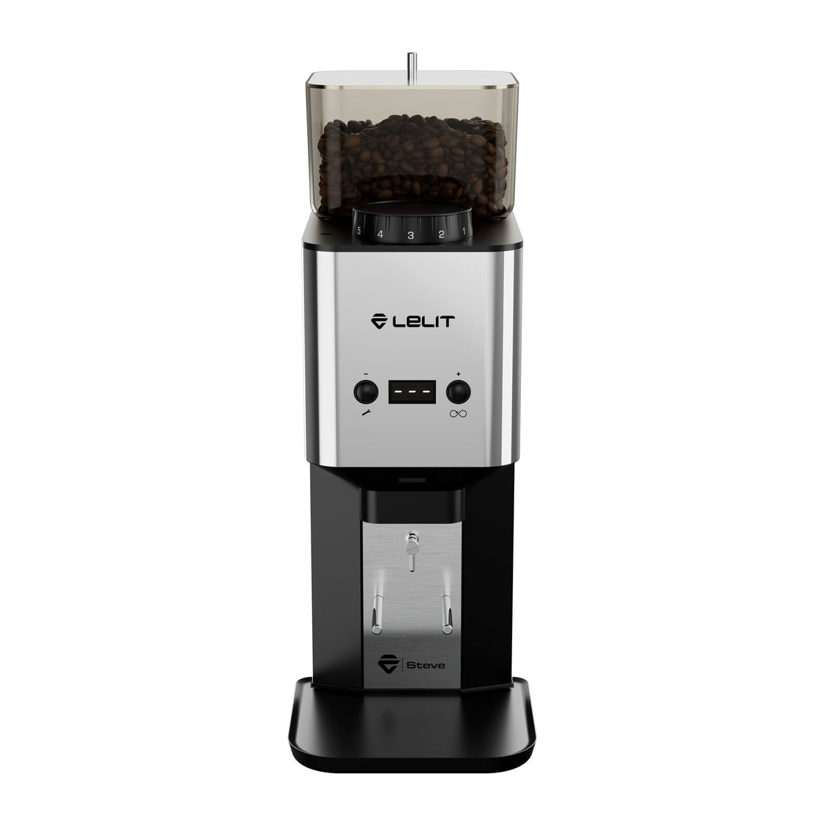 Lelit Steve Flat BURR PSS Type Q Kaffekværn Poleret Stål
