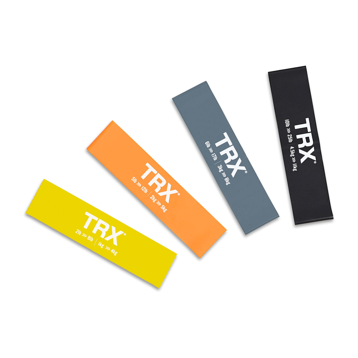 TRX set of 4 pcs. Mini band Black
