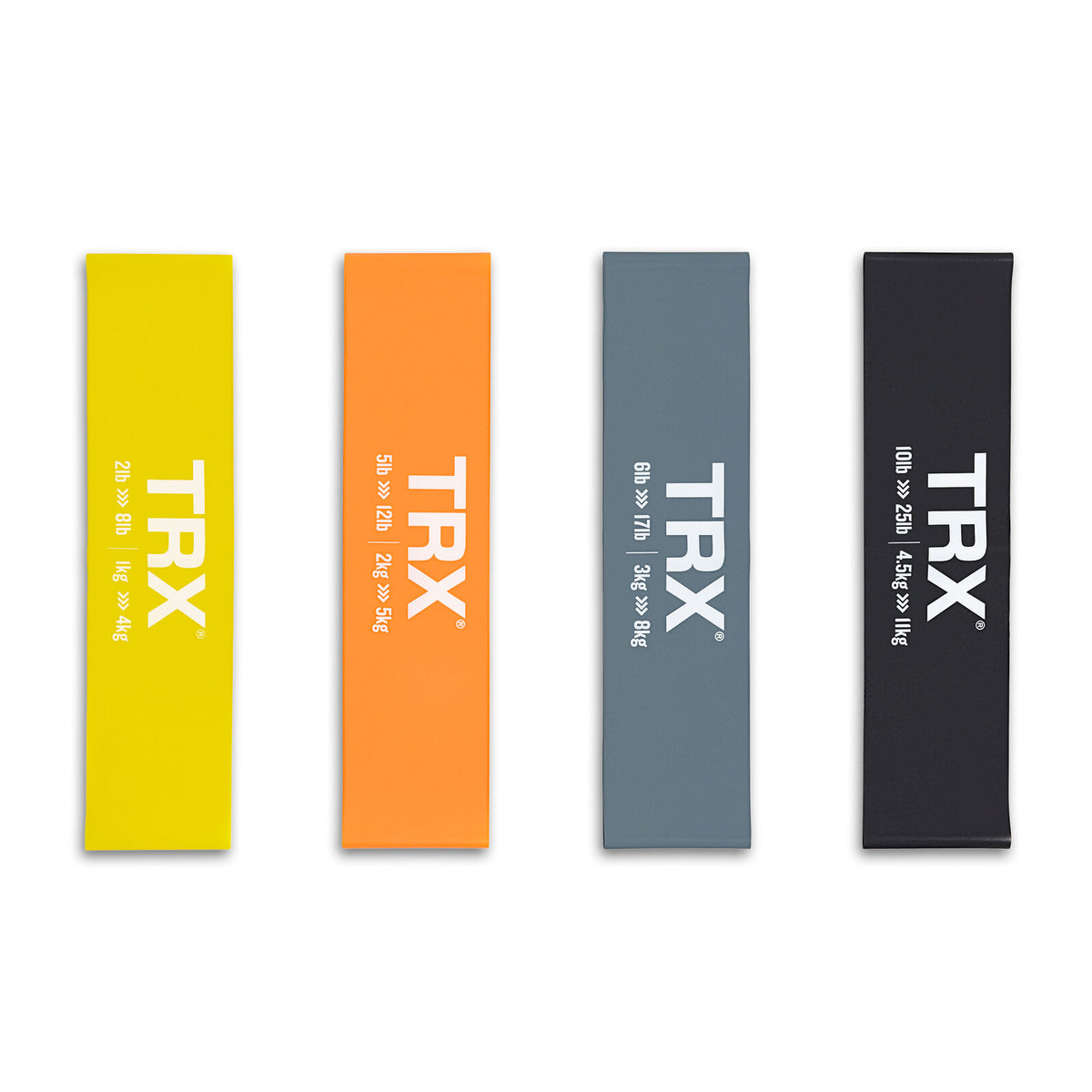 TRX set of 4 pcs. Mini band Black