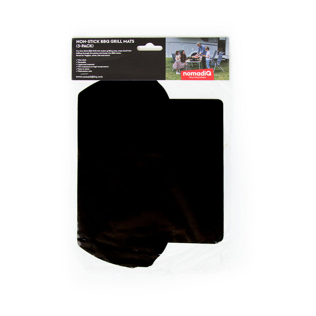 NomadiQ Non-Stick Grill Mats (3-pack) Black