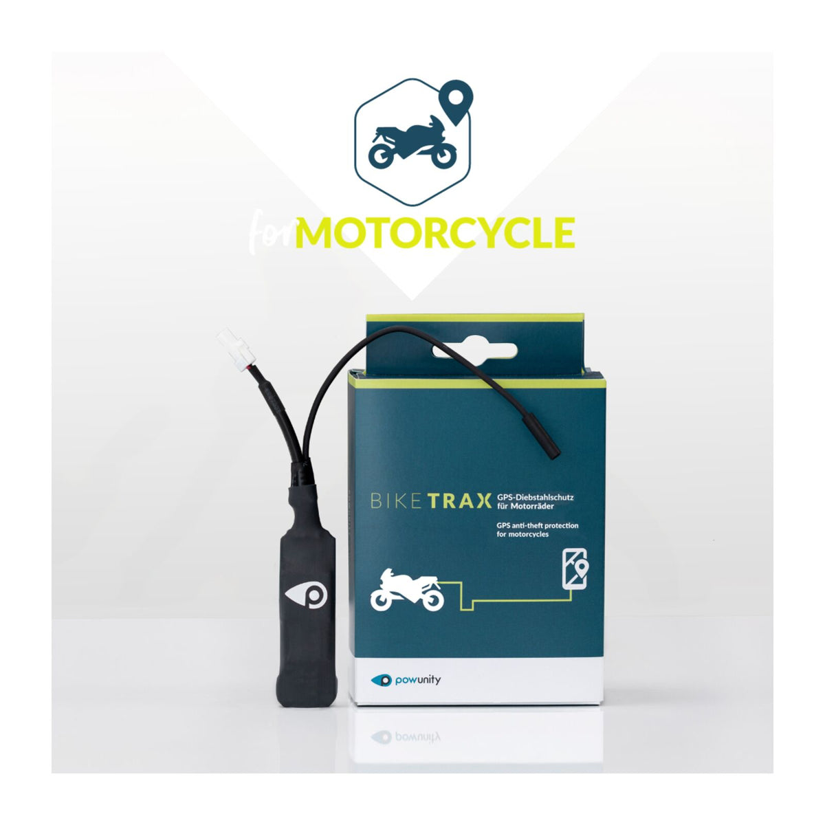 Powunity BikeTrax 4G Moottoripyörä Musta