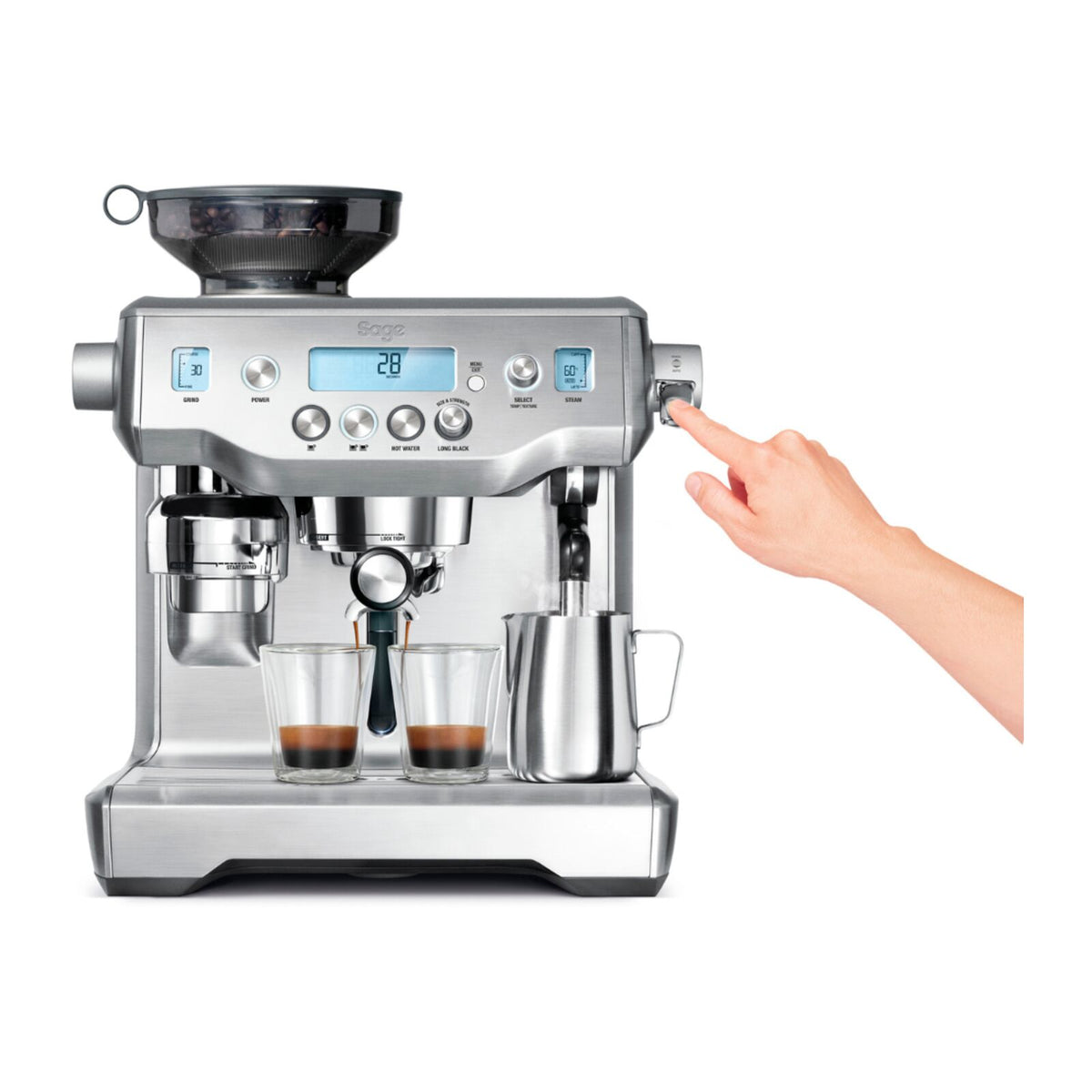 Sage SES980BSS Espressomaskin Borstat stål