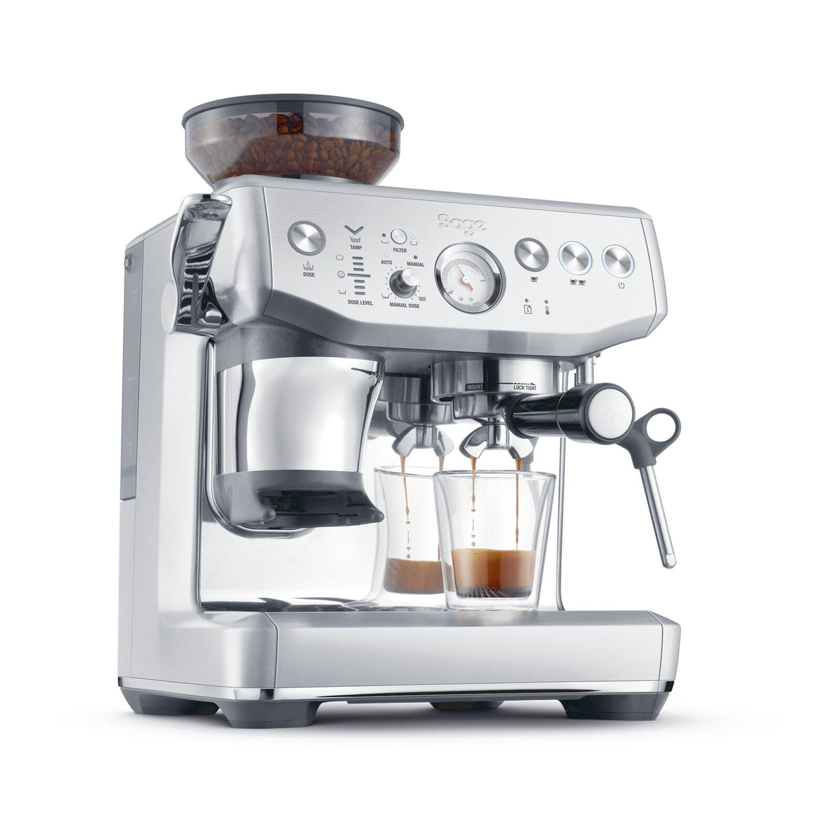 Sage SES876BSS espressokone, harjattu ruostumaton teräs