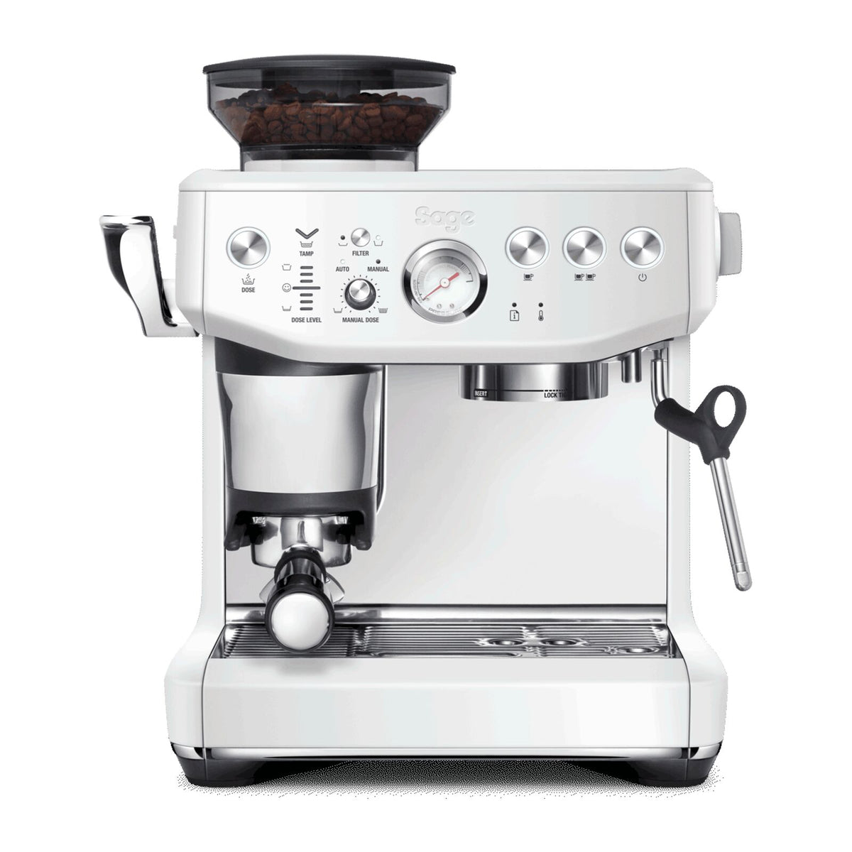 Sage SES876SST Espressomaskin Sea Salt White