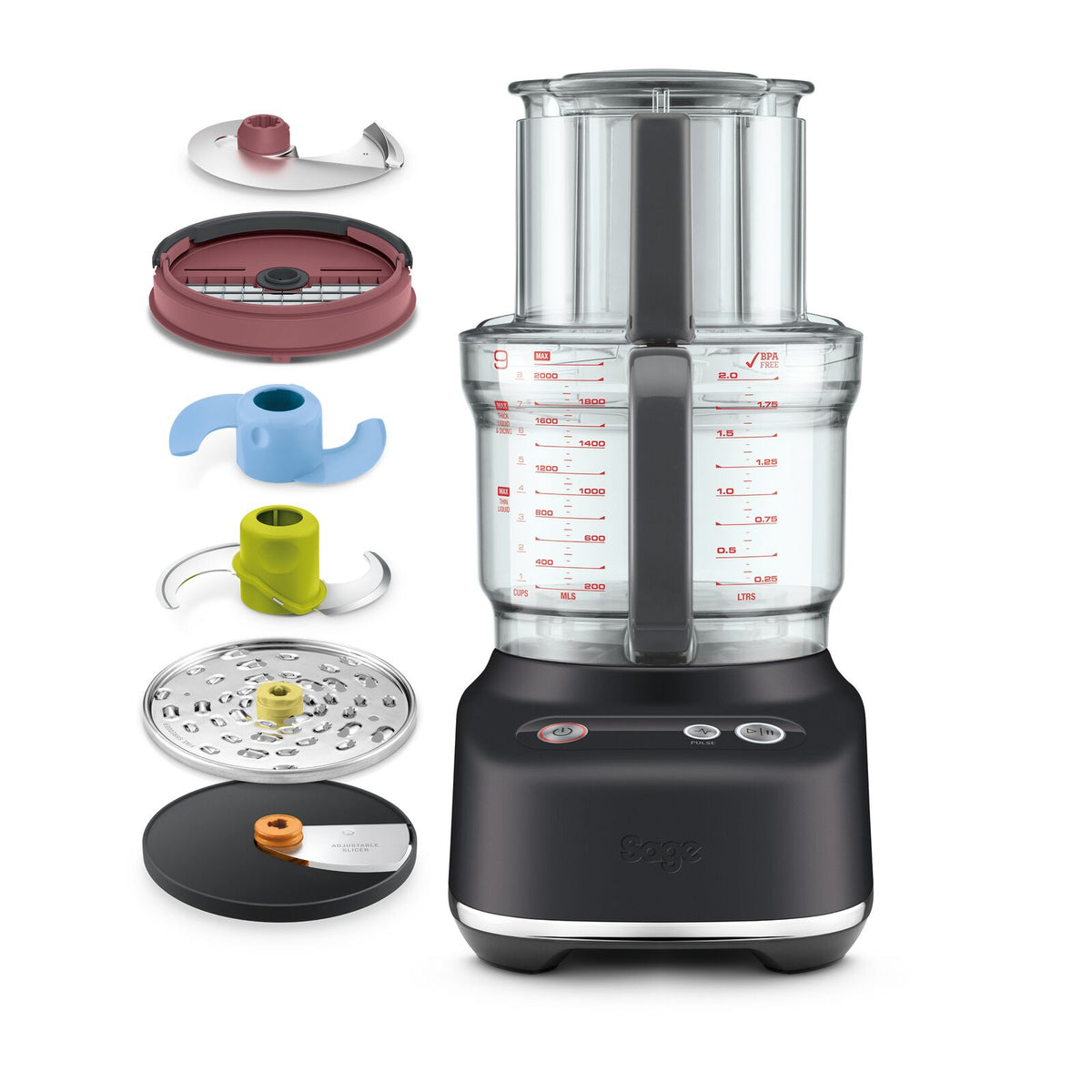 Sage SFP 638 BTR Foodprocessor Sort Trøffel