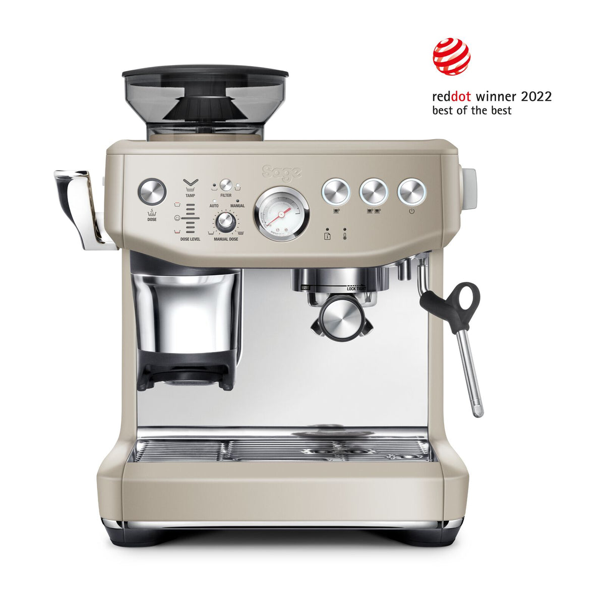 Sage SES876ALM Barista Express Impress espressokeitin Almond Nougat