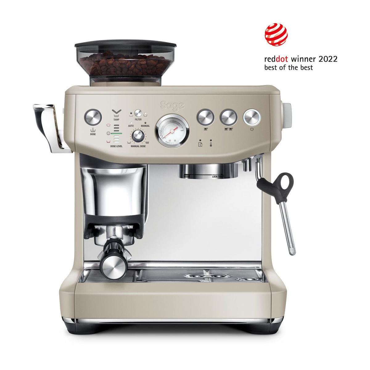 Sage SES876ALM Barista Express Impress espressokeitin Almond Nougat